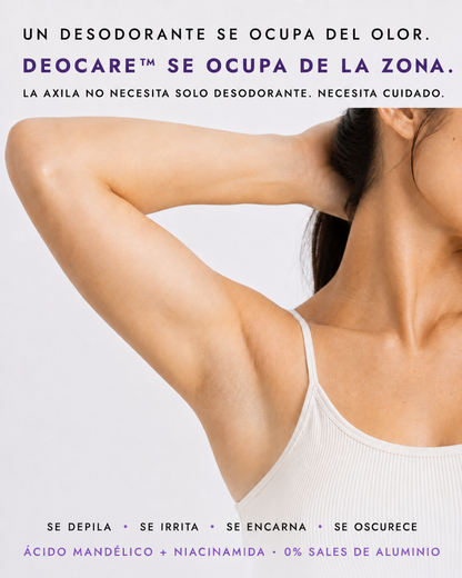 Un desodorante se ocupa del olor. DeoCare se ocupa de la zona.